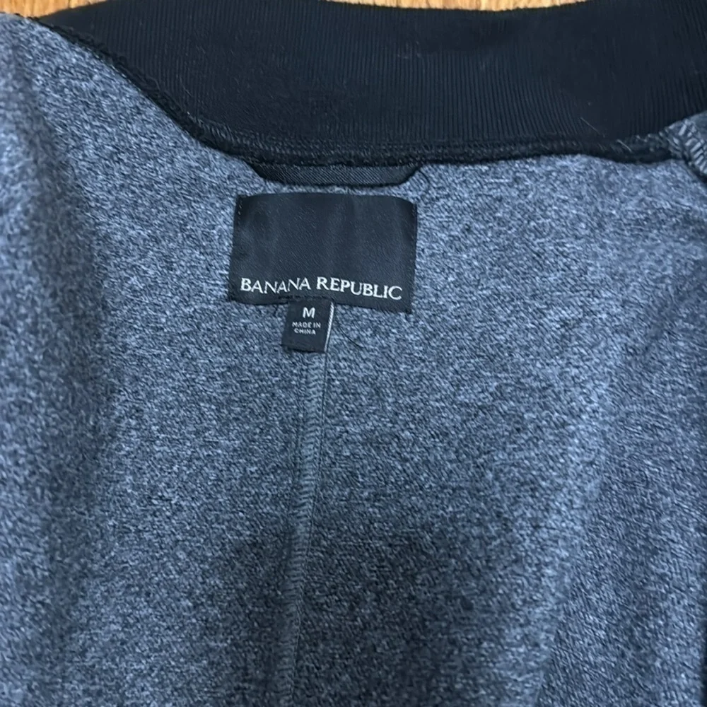 Banana Republic Men’s Gray Long Sleeve Full Zip Jacket Sz M - Picture 5 of 6